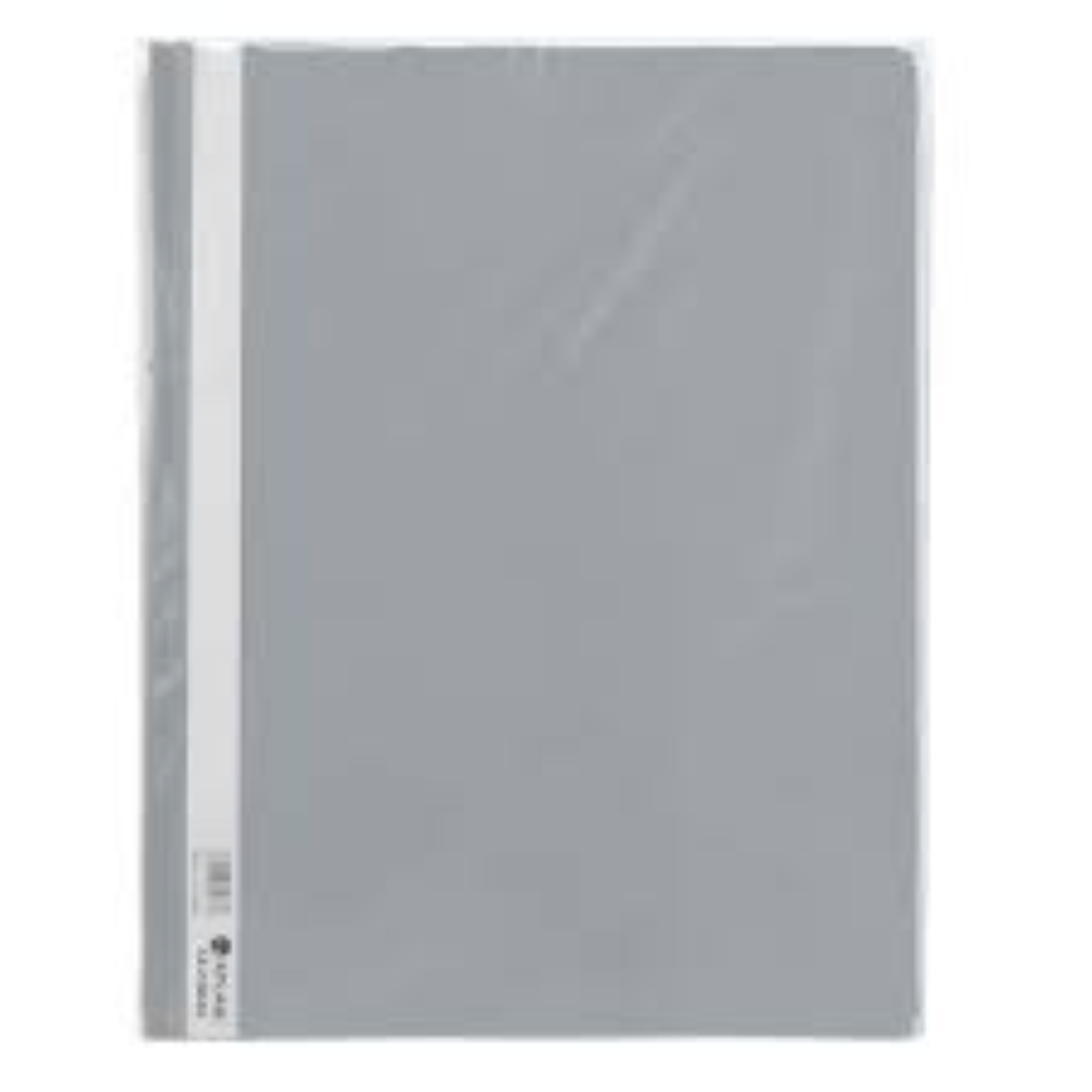 Atlas Flat File PP A4 thick w/pkt Grey AS-F26844A